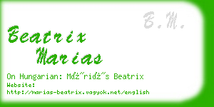 beatrix marias business card